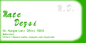 mate dezsi business card