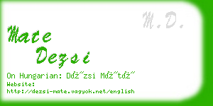 mate dezsi business card